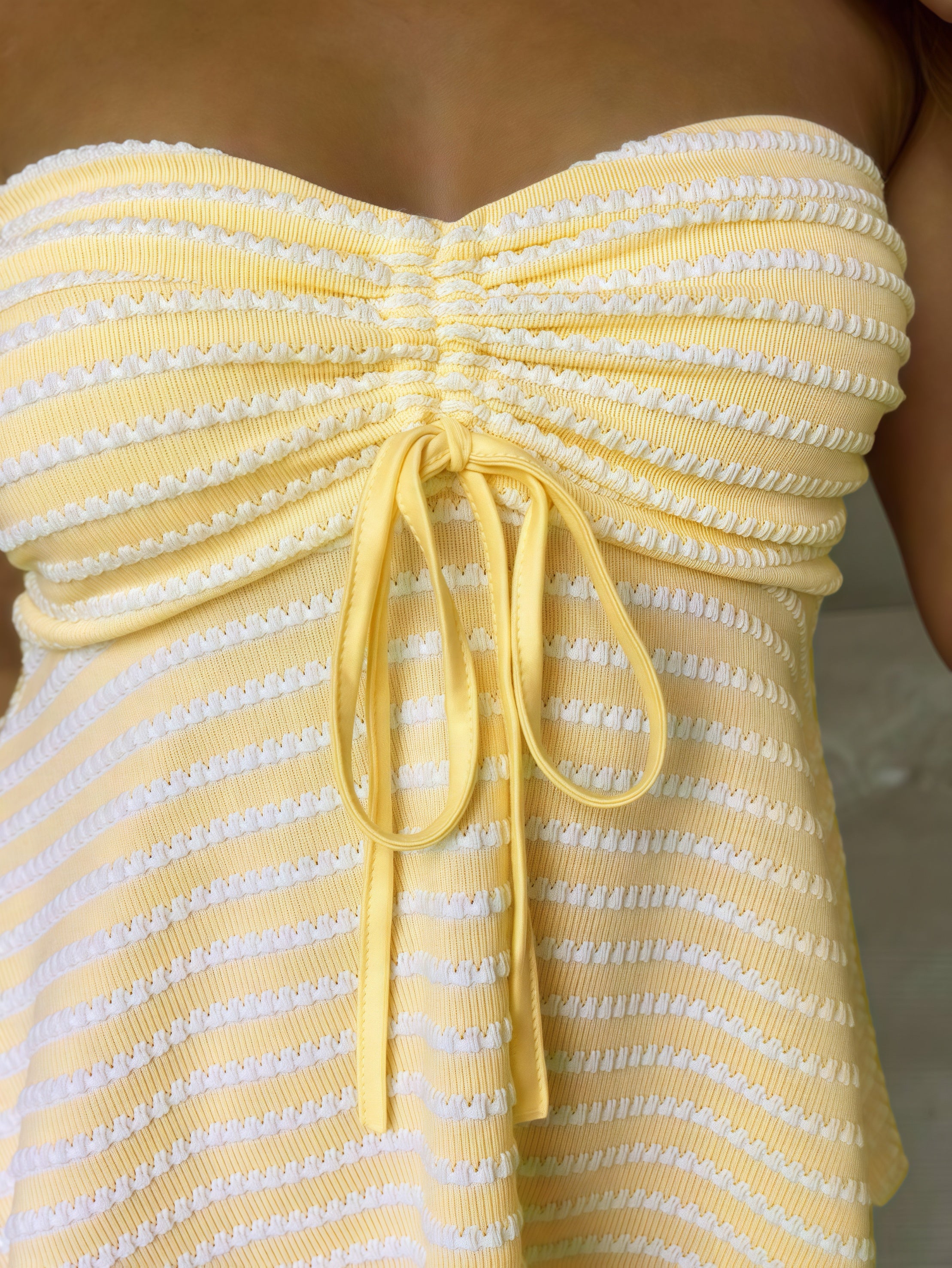 Bella Lemon Ruched Top