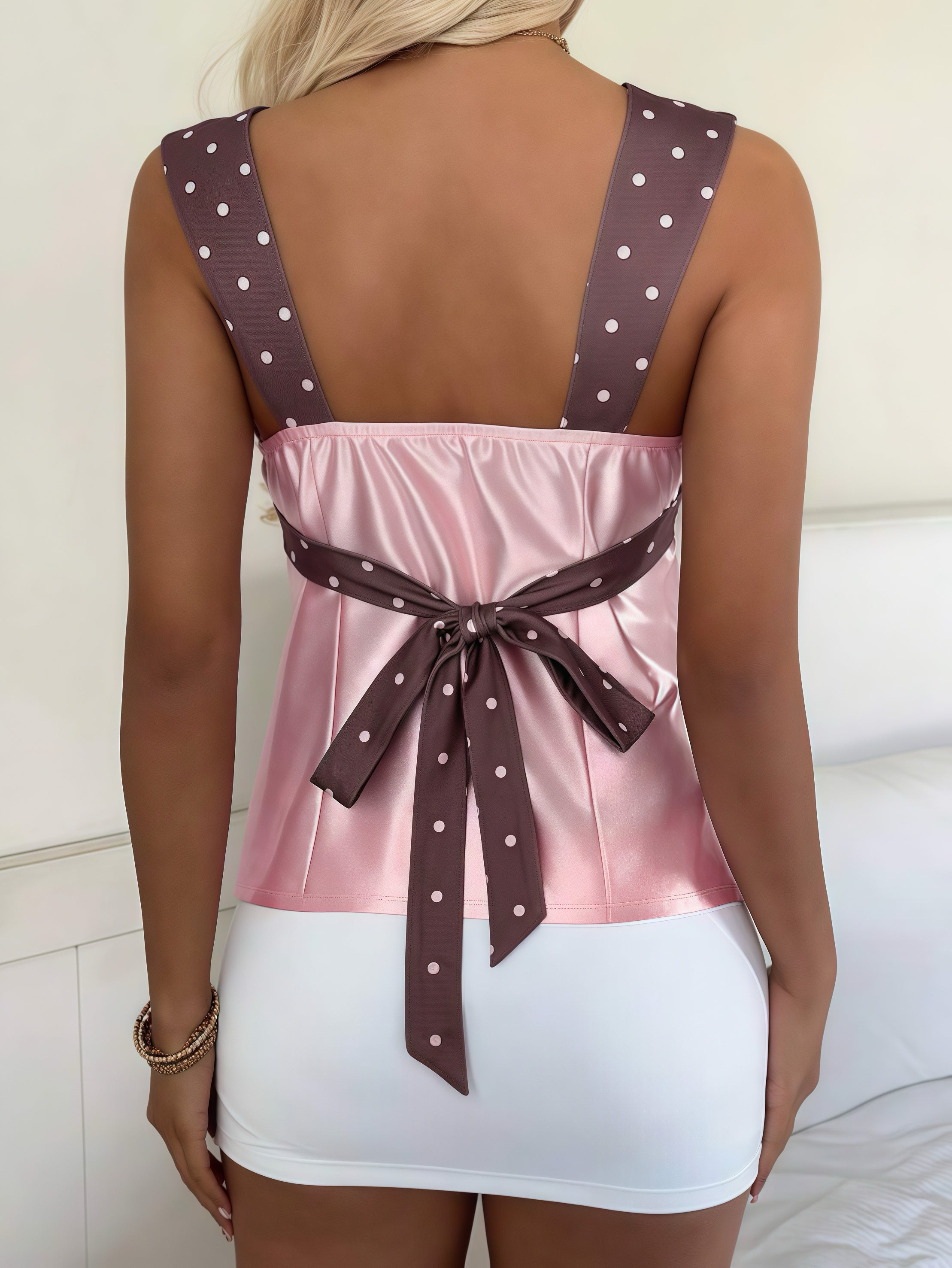 Rosé Satin Top